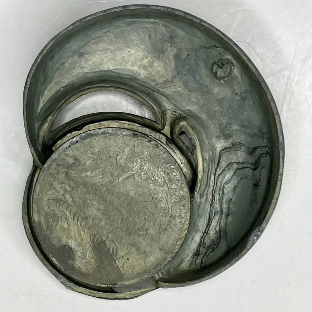 Pewter Celestial Moon Votive Tealight Candle Holder
